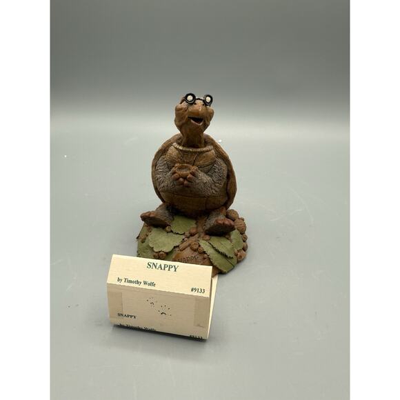 Snappy the Tortoise Figurine #9133 Timothy Wolfe 1993 Forest Guardian Spirits - Picture 1 of 8